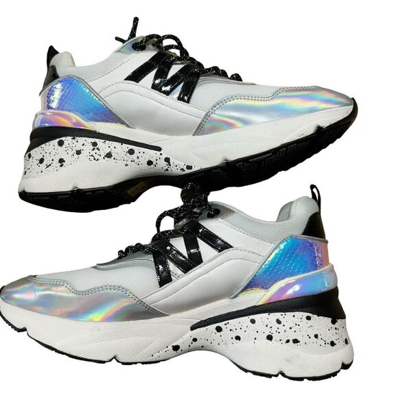 ALDO Women's Thaliri chunky panel trainer in silver metallic Sz 10 New W/O Tags - Picture 7 of 10